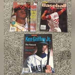 Lot of 3 Beckett Sports Ken Griffey Jr Price Guide baseball Magazines